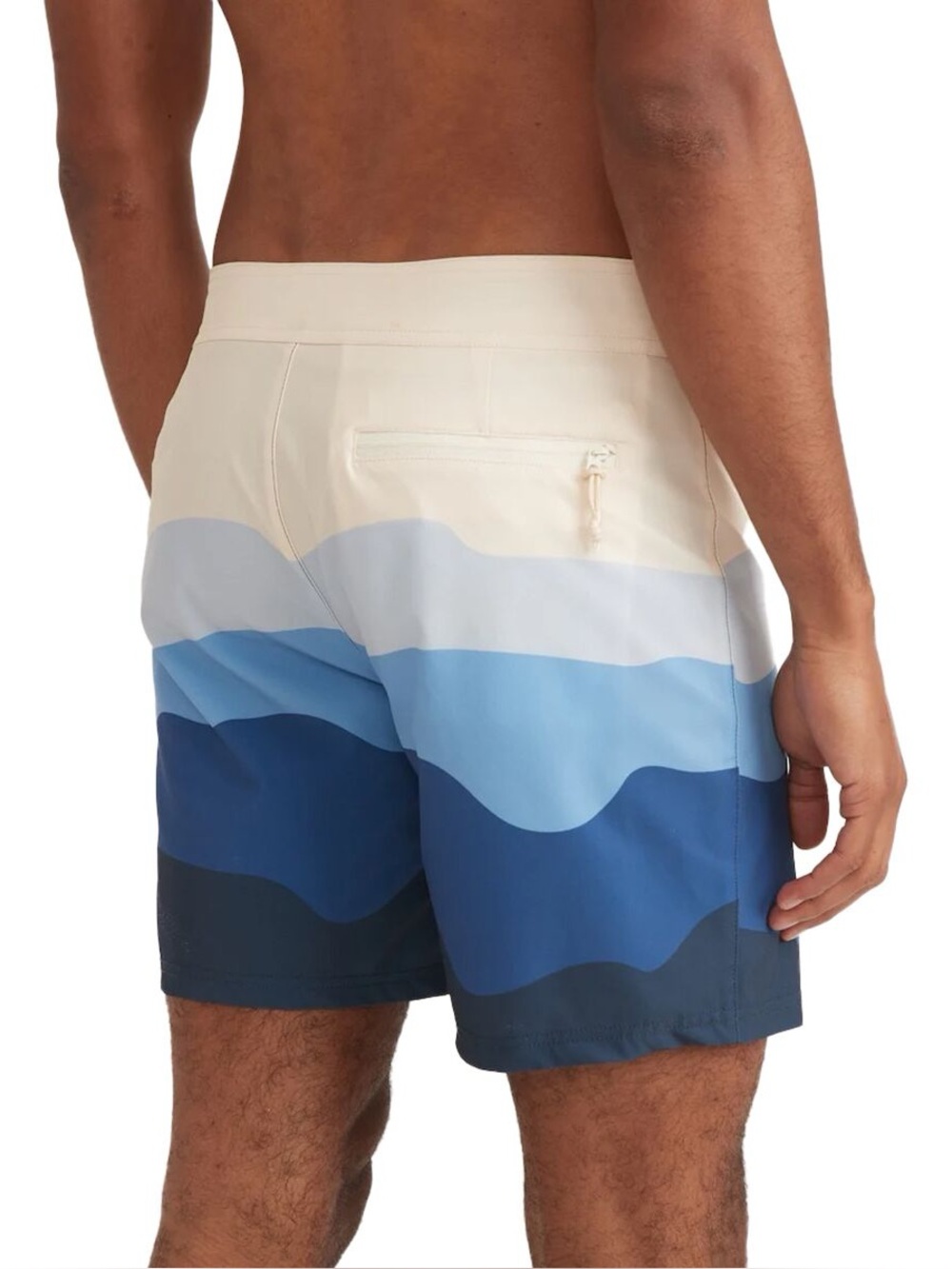 NWT Marine Layer Blue Wave 4-Way Stretch Board Shorts Size 30 Custom Patch